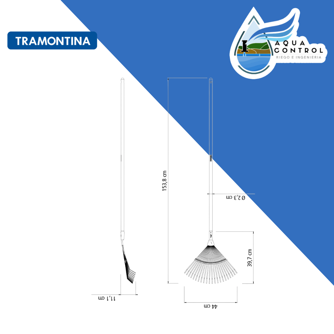 BARRE HOJAS MET REGUL 22D,MANGO MAD 120 - Tramontina Aqua Control