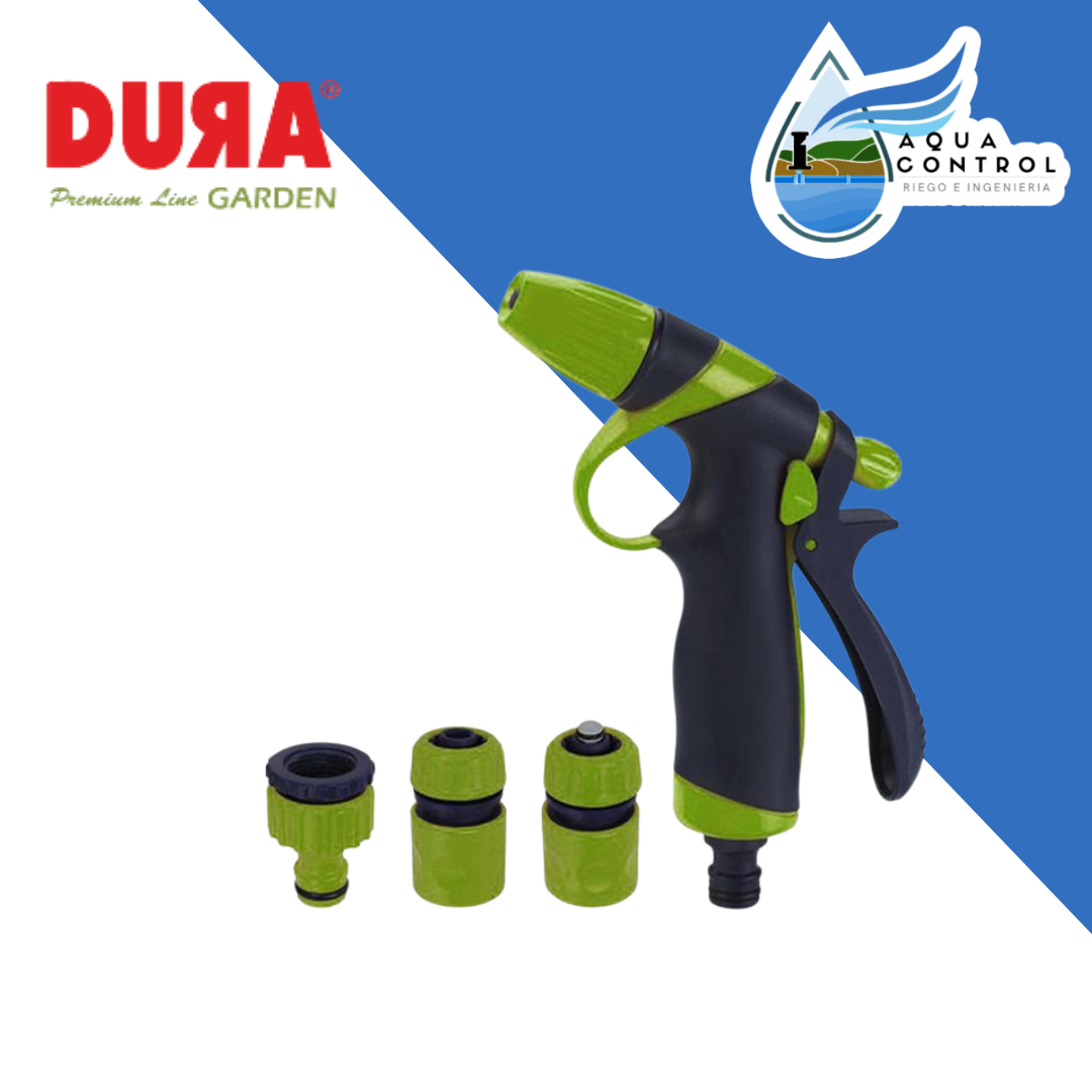 Pistola plástica con accesorios 1/2" - DURA GARDEN Aqua Control