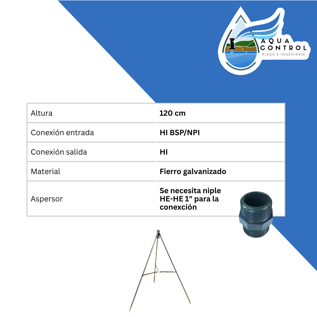 Trípode para aspersor 1" Aqua Control