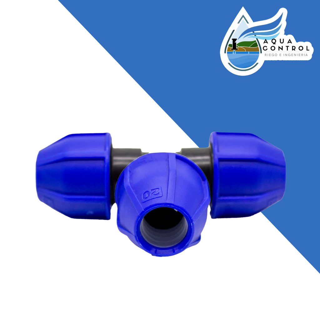 Tee compresión para HDPE Cosmoplast